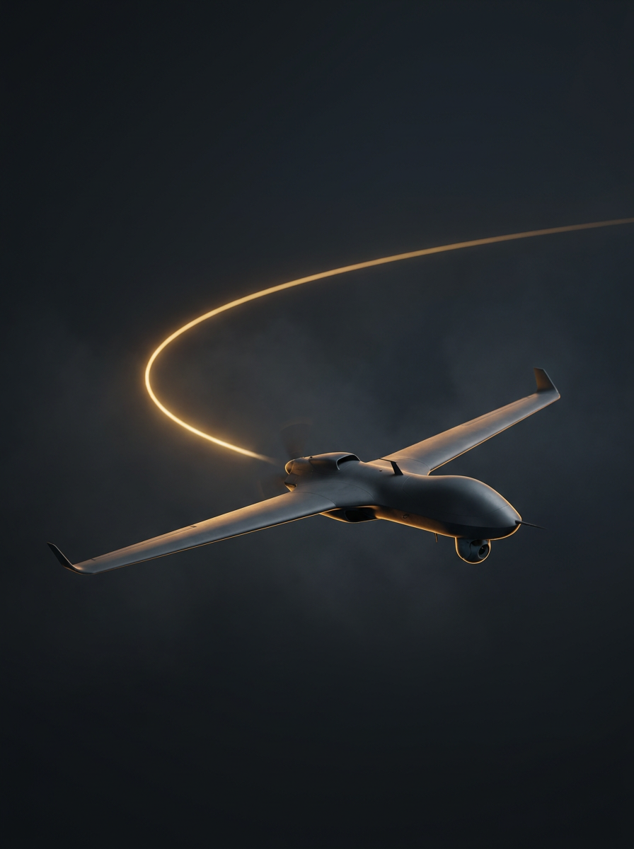 A tactical reconnaissance UAS in flight — the platform learning how its operator flies